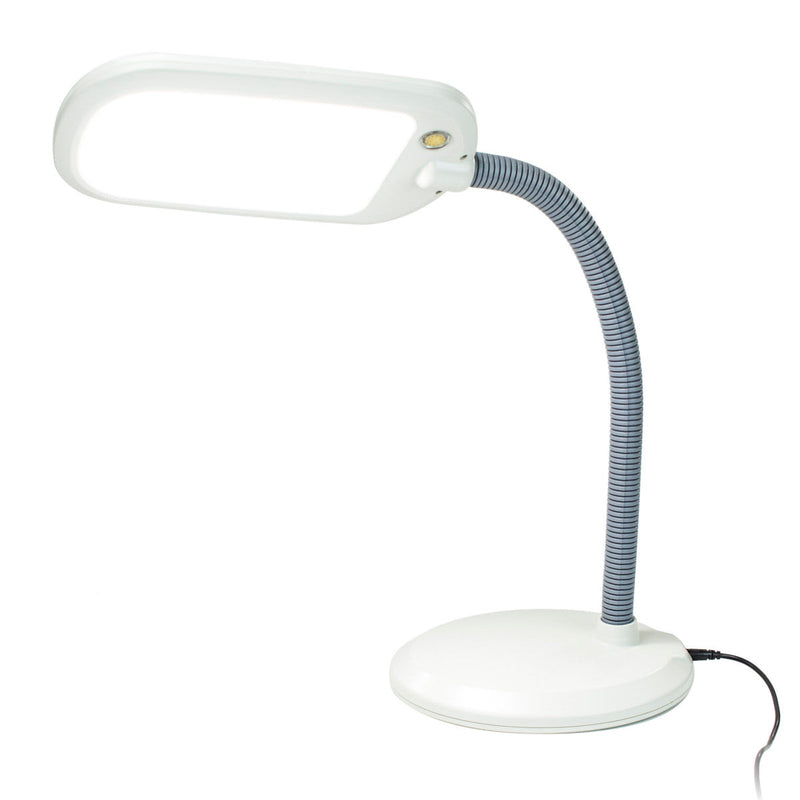 26"H LED Bright Reader Natural Daylight Full Spectrum Desk Lamp Grey