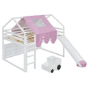 Loft Bed With House Shaped Frame And Tent by Unique Piece Furniture