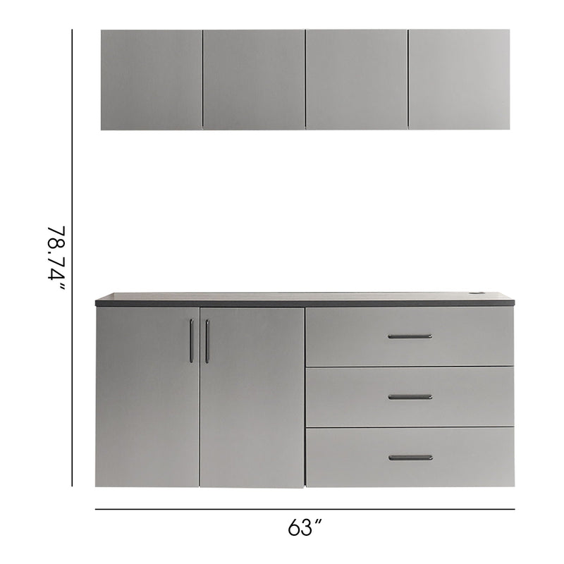 Astro Series - Garage Cabinet Set C With Soft Closing Drawers - Metallic Gray, photo 5 of 11