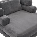 Oversized Chaise Lounge Sofa Bed with Deep Seat and Layered Armrests by HouseOfZazla