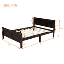 Platform Bed Frame Mattress Foundation Sleigh Bed With Headboard / Footboard / Wood Slat Suppor by HouseOfZazla