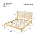 Premium Solid Wood King Size Bed Frame with Headboard