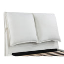 Corwyn - Queen Upholstered Panel Bed With Headboard Pillows - White by HouseOfZazla