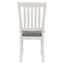 7-Piece Dining Table Set Wood Dining Table and 6 Upholstered Chairs with Shaped Legs for Dining Room/Living Room Furniture (Gray+White)