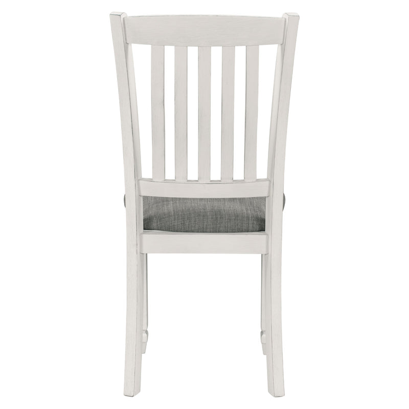 7-Piece Dining Table Set Wood Dining Table and 6 Upholstered Chairs with Shaped Legs for Dining Room/Living Room Furniture (Gray+White)