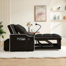 3-in-1 Sofa Bed, Convertible Sleeper Chair Sofa Bed Adjustable Pull Out Sleeper Chair Bed Multi-Pockets Folding Sofa Bed for Living Room Bedroom Small Space (Black)