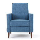 Mid-Century Modern Recliner With Button Tufted Waffle Stitch