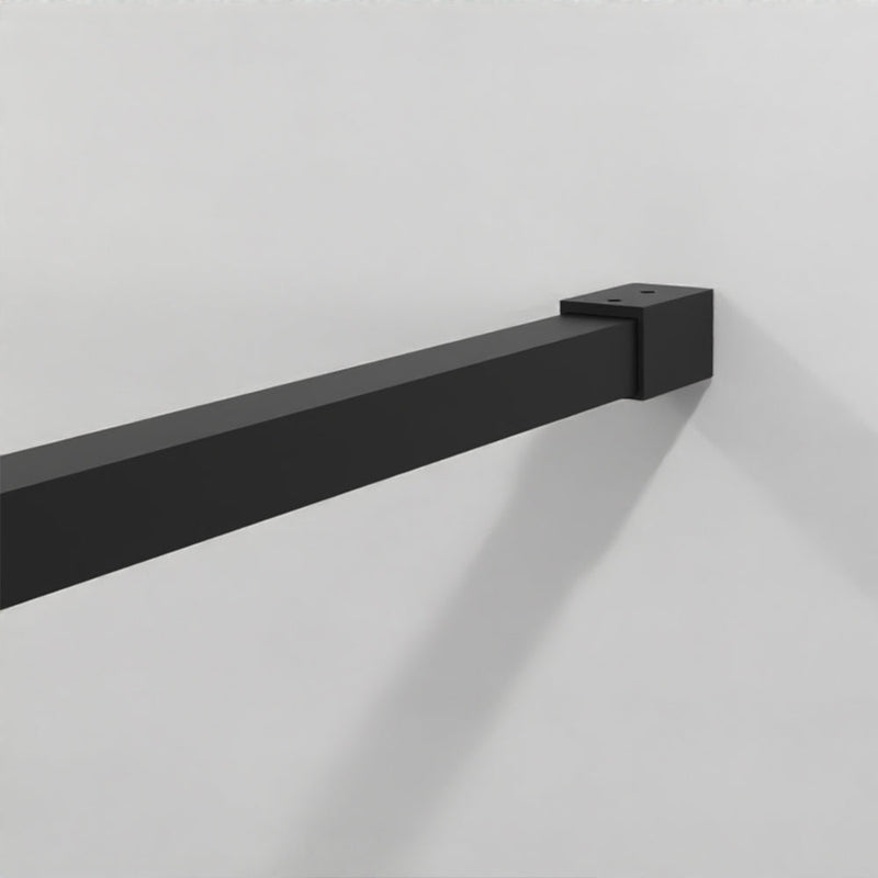 34" Shower Screen Door Walk-in Wet-room, Black, 3-panel Style