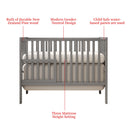5-In-1 Convertible Crib, Converts from Baby Crib to Toddler Bed, Fits Standard Full-Size Crib Mattress, Easy to Assemble 53x29x9 Inches-STORM GREY