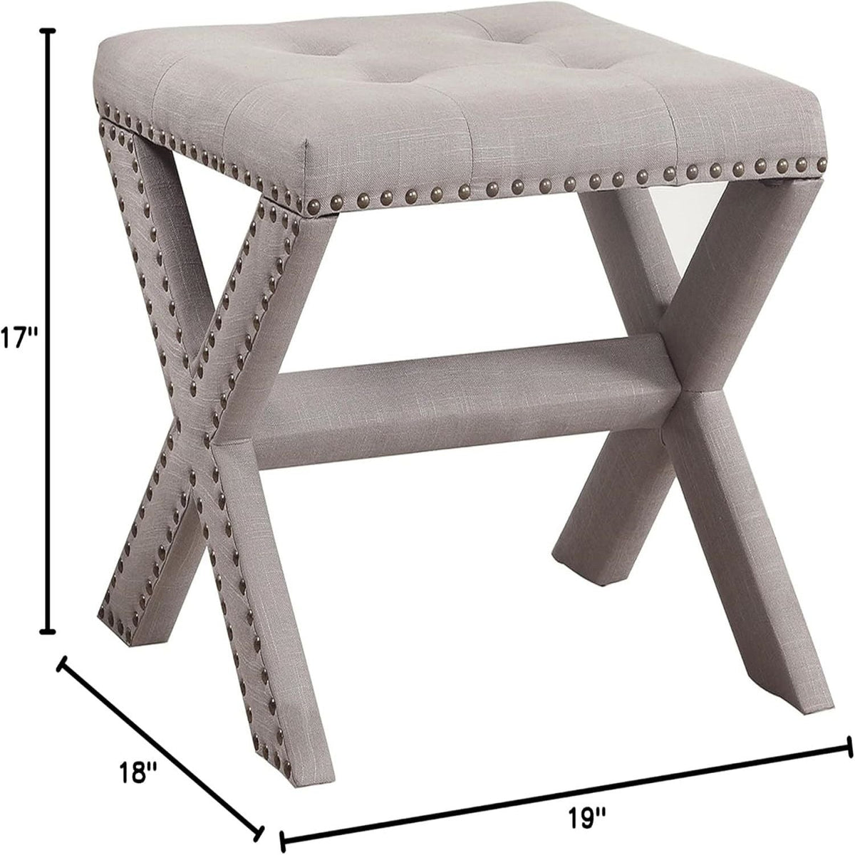Upholstered Accent Bench With Nailhead Trim, photo 12 of 23