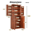 Kitchen Pantry Cabinet With 6 Doors