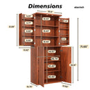Kitchen Pantry Cabinet With 6 Doors