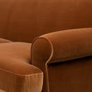 Alana Lawson Three-Cushion Tight Back Sofa, Burnt Orange Performance Velvet