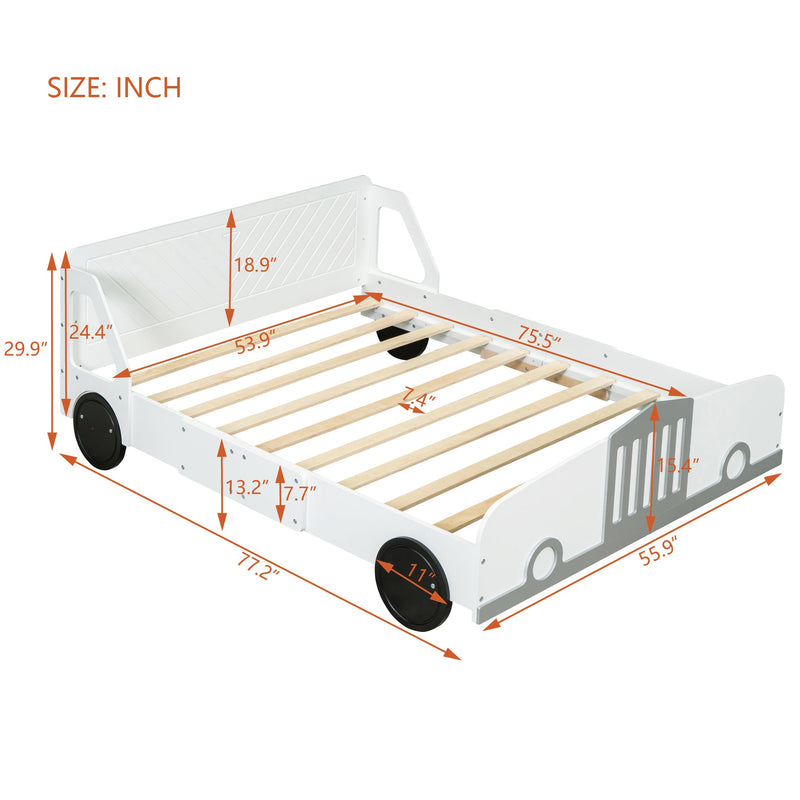 Walker Edison | Full Size Car Shaped Platform Bed