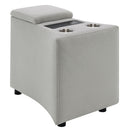 Emee - Console With USB - Gray Corduroy by Unique Piece Furniture