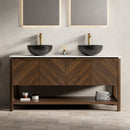 Indigo 60" Bathroom Vanity with Sinter Stone Countertop by HouseOfZazla