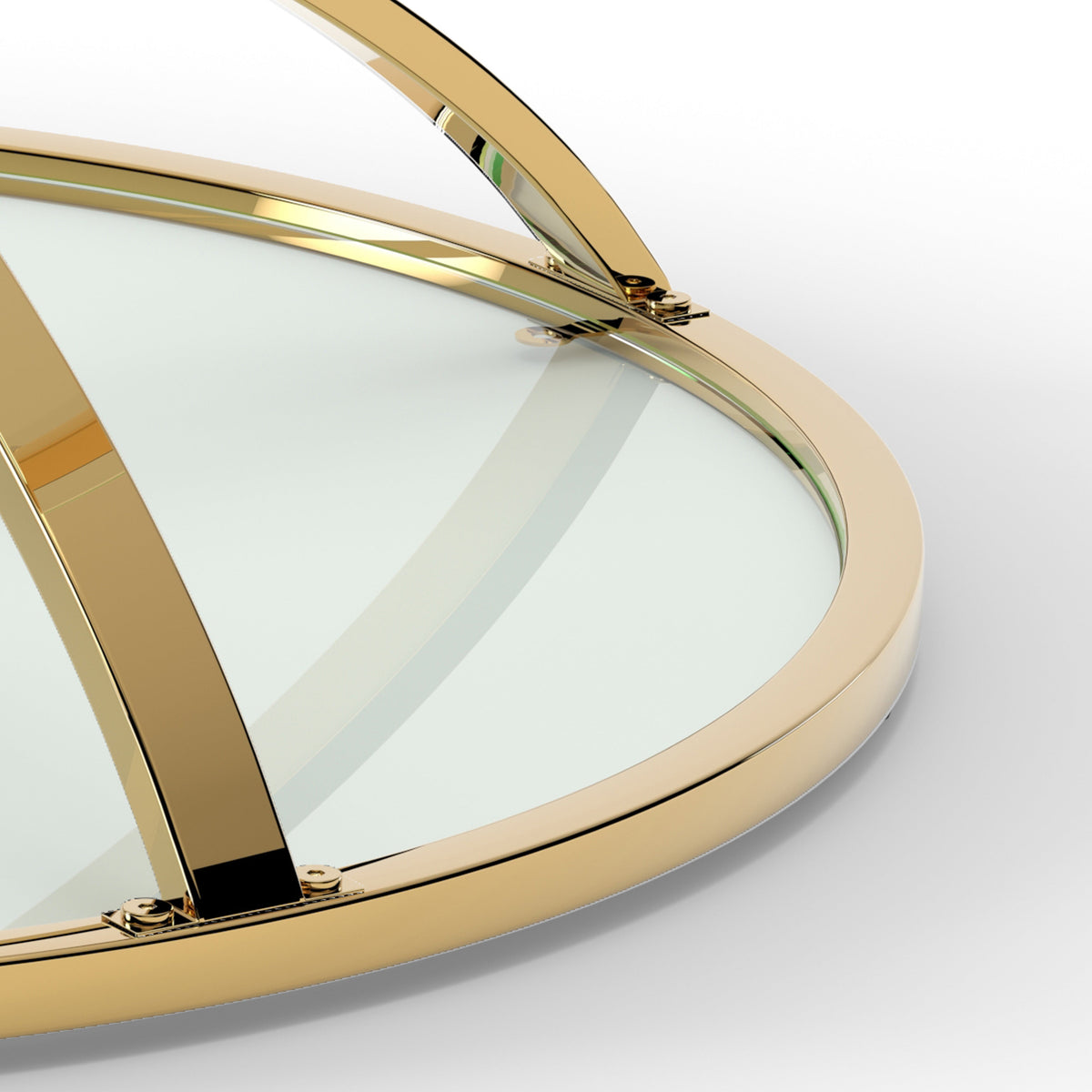 31.50'' Modern Glass Coffee Table with 2 Tiers, photo 9 of 10