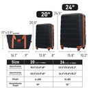 Hardshell Luggage Sets 2 Pieces + Bag Spinner Suitcase With Tsa Lock Lightweight 20" / 24" by HouseOfZazla