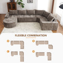 U-Shaped Oversized Modular Cloud Sectional Sofa With Deep Seat For Living Room by Unique Piece Furniture