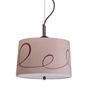 14"W Preston Complete Pendant Gold Laced Cafe