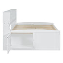 Daybed With 2 Bedside Cabinets, Upper Shelves And 4 Drawers