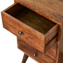 4 Drawer Multi Bedside Table - Chestnut by Unique Piece Furniture