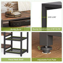 TV Stand For TVs, Extra Long With 3 Tier Ventilated Shelves - Rustic Brown by HouseOfZazla