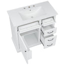 36" Bathroom Vanity With Sink, 2 Tip-Out Drawers, Soft Close Hinges by HouseOfZazla