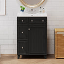 Transitional Style Bathroom Vanity Cabinet With Ceramic Sink by HouseOfZazla