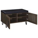 Clackamas - 2 Door Storage Bench With Padded Seat by HouseOfZazla