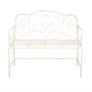 Sunnydaze - Outdoor Garden Bench - Matte White