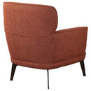 Andrea Upholstered Crescent Arm Accent Chair Orange