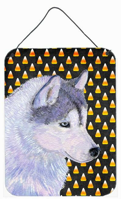 Siberian Husky Candy Corn Halloween Portrait Wall or Door Hanging Prints