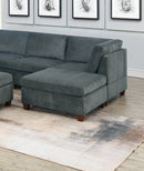 1pc Corner wedge Grey Chenille Fabric Modular Corner wedge Sofa Living Room Furniture