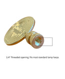 2.75"H Bitcoin Token Icon Polished Brass Finish Lamp Finial