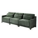Elegant Sofa With Ergonomic Design And Lumbar Pillows by HouseOfZazla