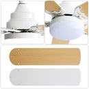 Modern Ceiling Fan With 3 Color Dimmable Light 5 Blades Remote Control Reversible Dc Motor - White by HouseOfZazla