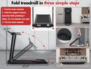 Portable Treadmill with 8% Incline and 265 lb Capacity