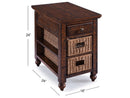 Cottage Lane - Wood Rectangular Chair Side End Table - Coffee