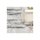 Geometrix - 5'3" X 7'3" Area Rug With Geometric 3D Effect - Gray / Ivory by HouseOfZazla
