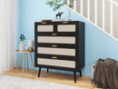 5 Drawer Cabinet, Accent Storage Cabinet, Suitable for Living Room, Bedroom, Dining Room, Study