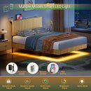 Floating Bedstead With Charging Station And LED Lights by HouseOfZazla