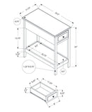 Accent End Table, 2 Tier, Storage Drawer, Transitional - Walnut by HouseOfZazla