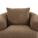 360° Swivel Barrel Sofa Chair With Throw Pillow, Upholstered Accent Chair by HouseOfZazla