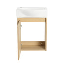 Modern Bathroom Vanity With Ceramic Basin, Wall Mounted Floating Sink Combo, Storage Cabinet by HouseOfZazla