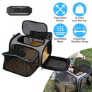 Expandable Pet Carrier Airline Approved Cat Dog Carrier Cat Collapsible Soft CarrierÊBag with Removable Fleece Pad Pockets Breathable Mesh Adjustable