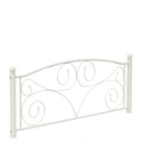 Queen Size Unique Flower Sturdy System Metal Bed Frame with Headboard and Footboard