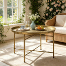 Hammered Floral Pattern Center Table