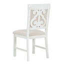 5-Piece Retro Dining Set, Rectangular Wooden Dining Table and 4 Upholstered Chairs for Dining Room and Kitchen (Brown+White)