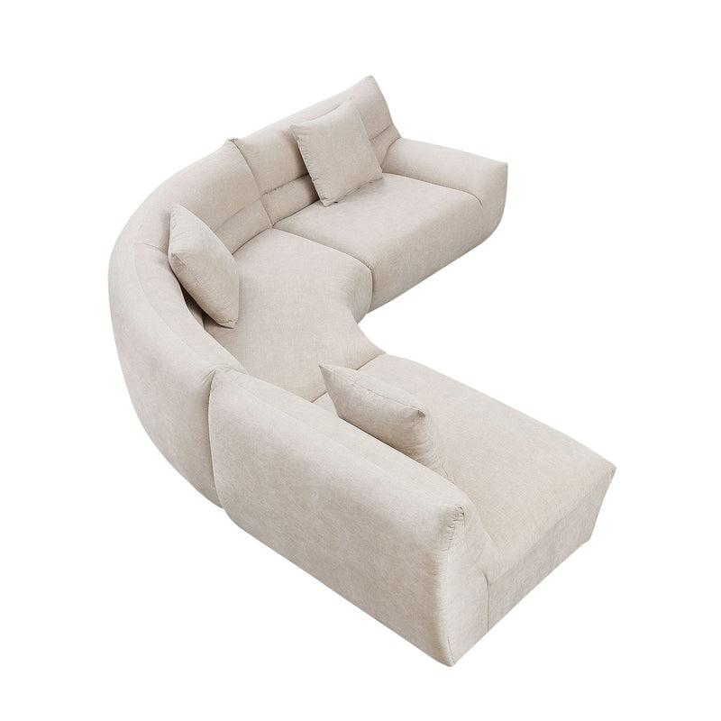 Modular Curved Sectional Sofa, 3-Piece Free-Form Configuration, photo 6 of 10